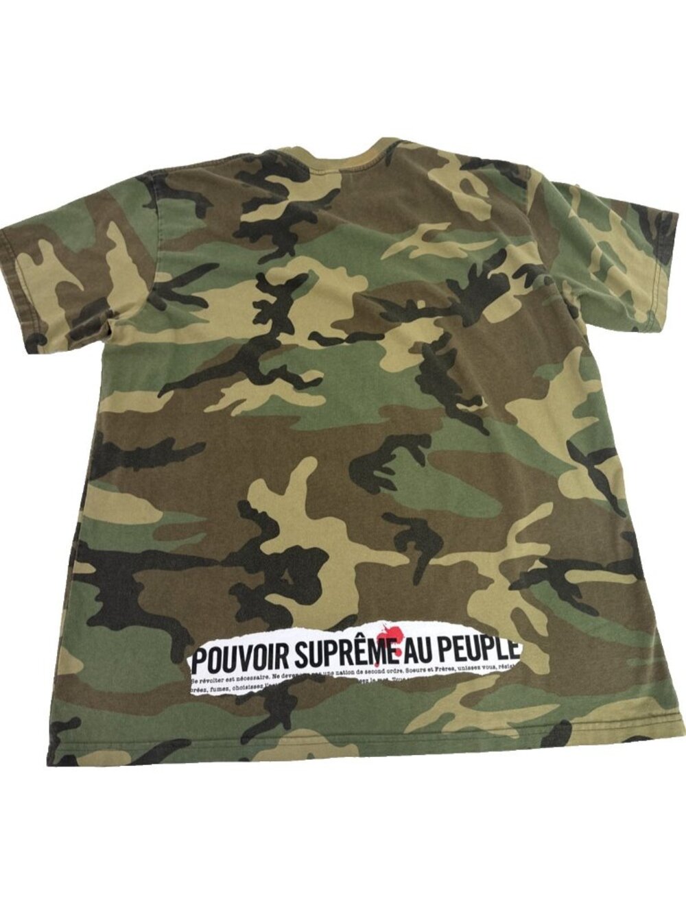 Supreme Camo Graphic Logo Crew Neck Short Sleeve Cotton Jersey T-Shirt Size XL